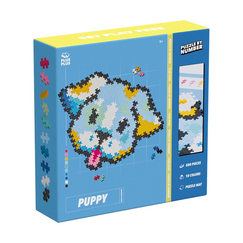 Plus-Plus - Puzzle by Number - Puppy 500 pcs