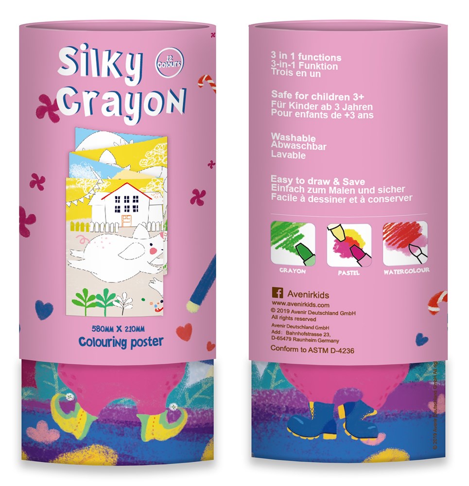  Avenir BTS196002 Silky Crayon Lion, Mixed Colours : Toys & Games