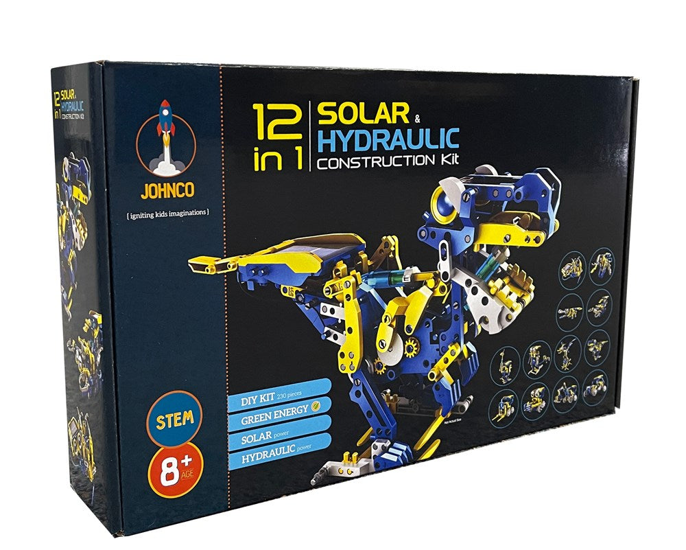 Sillbird STEM 12-in-1 Education Solar Robot Toys -190 Pieces DIY Build