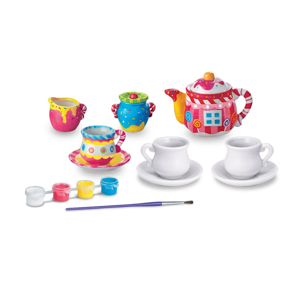 4M - Creative Craft - Paint Your Own Mini Tea Set - Johnco